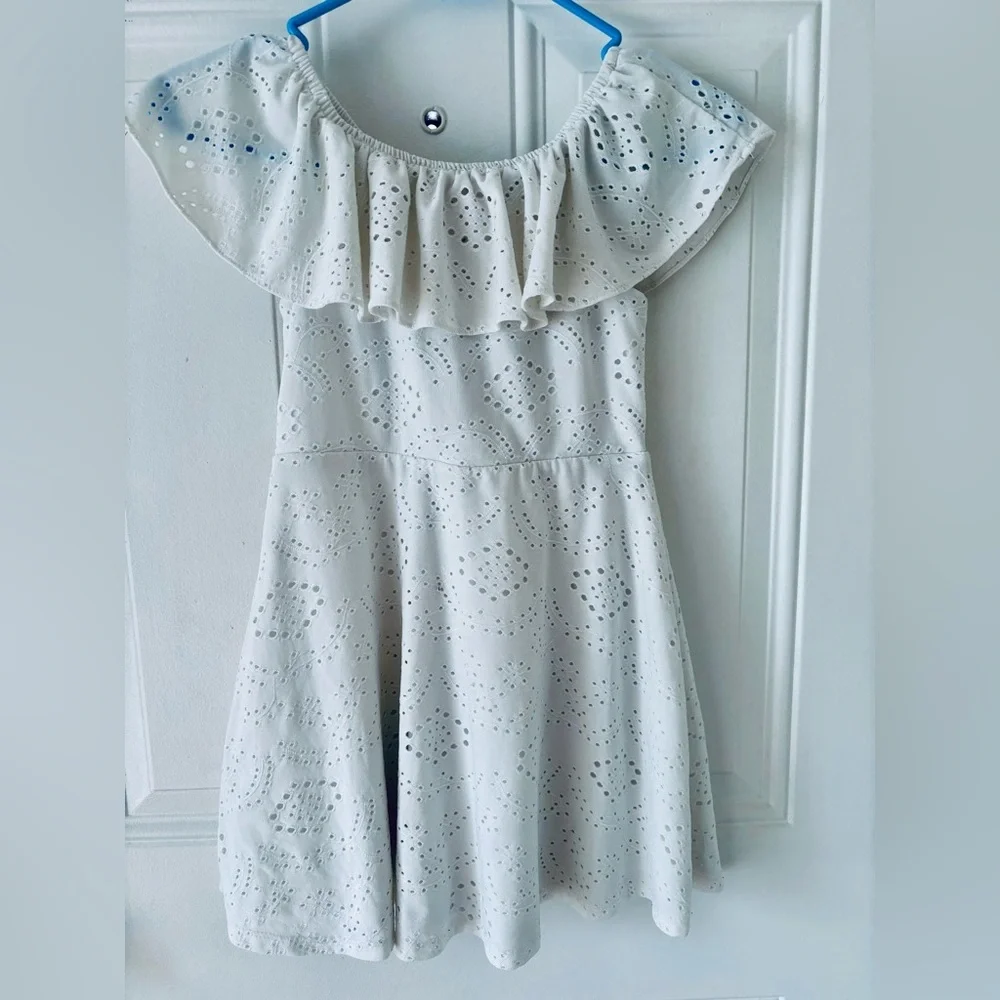 btween White Eyelet Ruffle Dress - Picture 1 of 2